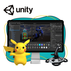 Мир игр на Unity 2D на популярном движке + AI-помощники - КИБЕРшкола программирования для детей, компьютерные курсы для школьников, начинающих и подростков - KIBERone г. Таганский