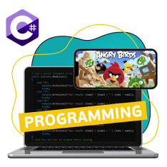 Программирование на C#. Удивительный мир 2D-игр - КИБЕРшкола программирования для детей, компьютерные курсы для школьников, начинающих и подростков - KIBERone г. Таганский